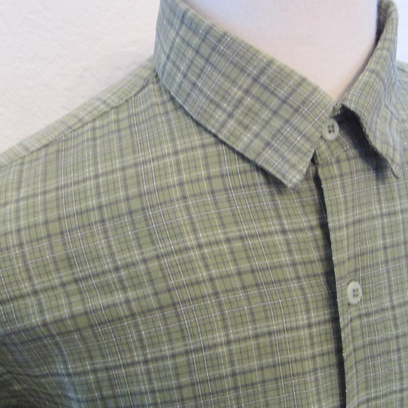 Mountain Equipment Co-Op Men’s Medium Long Sleeve Collared Green Button Up Shirt - Picture 2 of 6